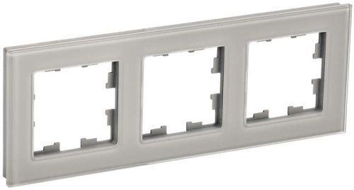 Рамка универсальная IEK Brite РУ-3-2-БрД 3-м. стекло дымчатое картинка